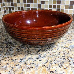 1960s Marcrest Daisy Dot Ovenproof Stoneware 10" Bowl